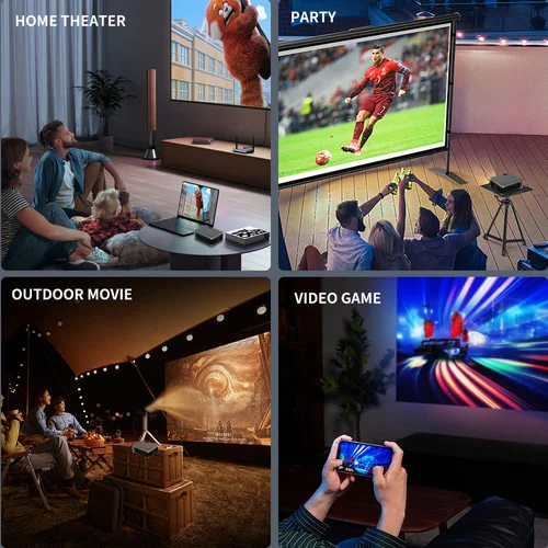 YERSIDA 미니 LED 프로젝터, A30C 와이파이 동기 휴대폰, 스마트 TV 홈 지원, 풀 HD 휴대용 야외 프로젝터 극장 5