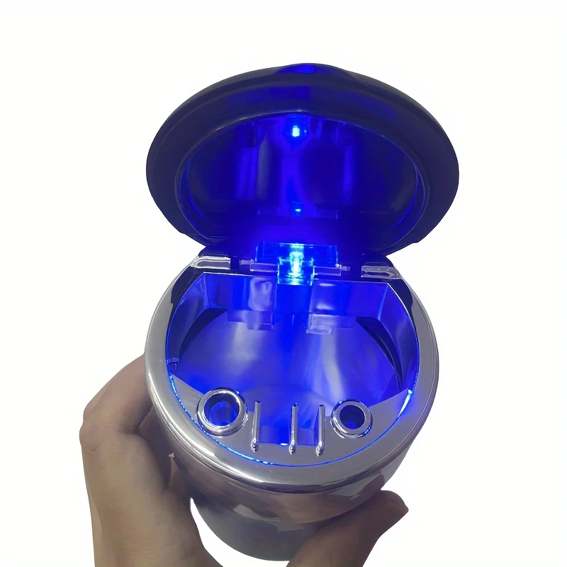 Portable Ashtray Cigarettes Ashtray Silicone Ashtray Stainless Steel Ashtray Metal Ashtray Air Purifier Ashtray Wood Ashtray Ceramic Ashtray Creative Car Printed Ashtray with LED Lights Automatically When Open