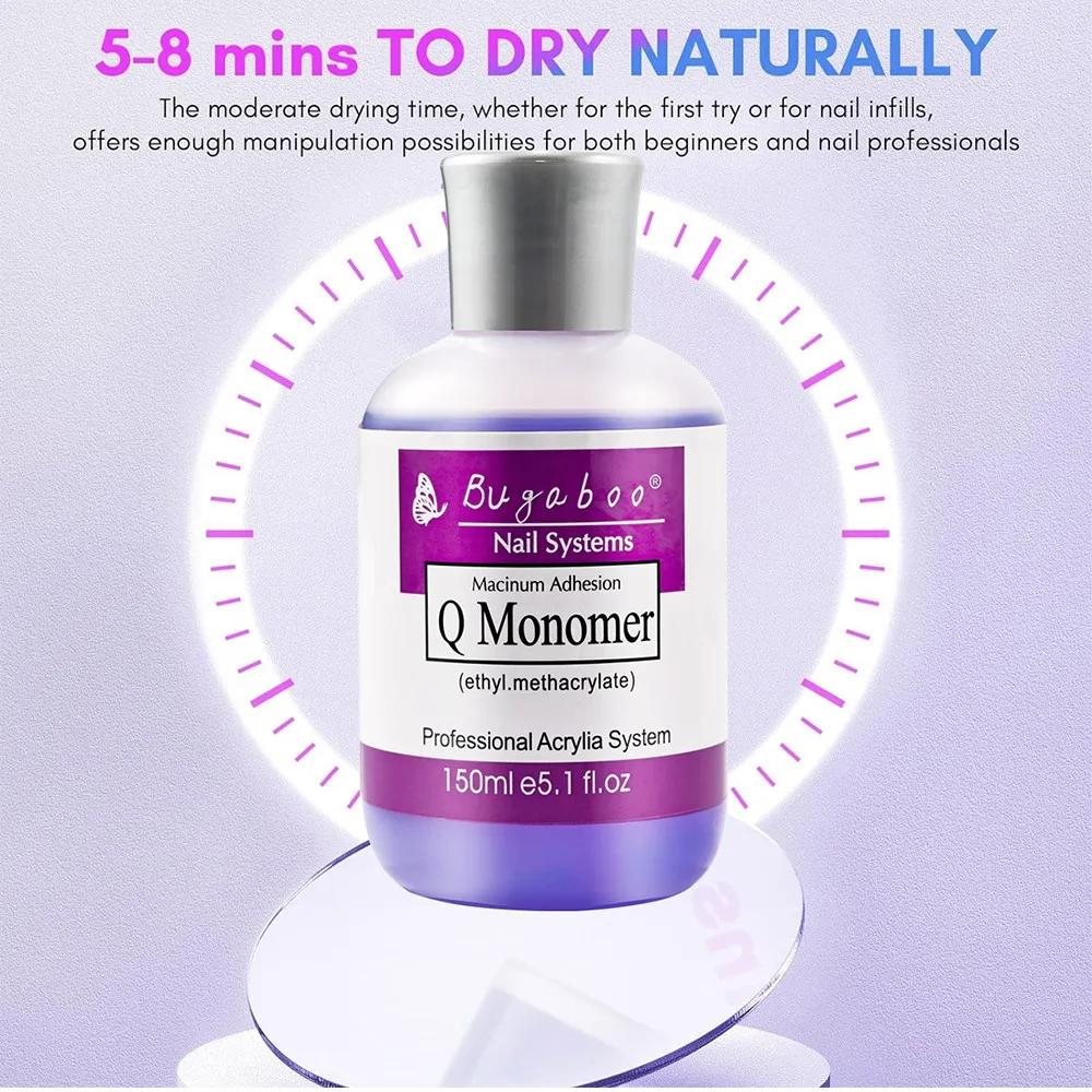 Nail Acrylic Liquid 75/120/150ML Odorless For Extensions Salon & Home Use