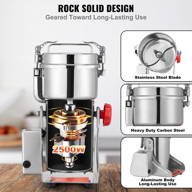 Singweller Electric Grain Mill Grinder Stainless Steel Pulverizer Powder Machine for Dry Herbs Grains Spices Cereals Coffee Corn 3