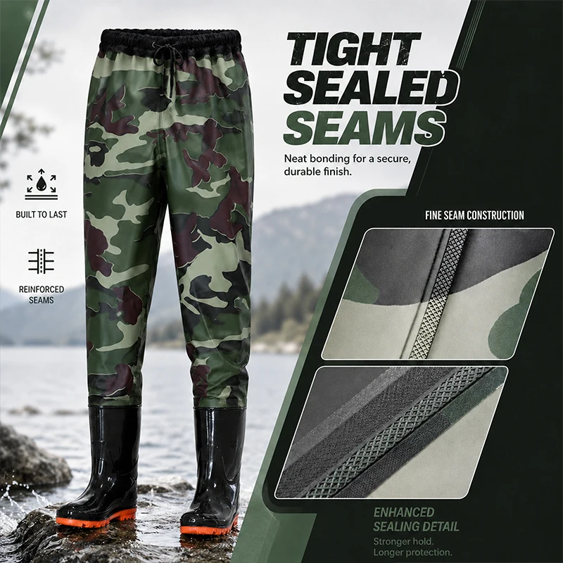  slider image of Camo Waist Waders Fishing