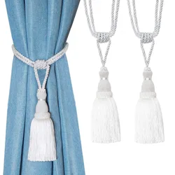Elegant Handmade Rope Tassel Curtain Holdbacks - Decorative Room Accessories - 1Piece (White)