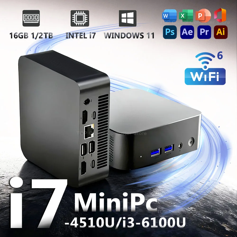 Computer Y 2026 Intel Core i7 4510U/i3 6100U Mini PC Windows 11 16GB RAM 1TB 2TB ...