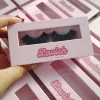 Wholesale Eyelashes Box Package Chololate Boxes  Packaging Print Logo Faux Cils Mink Eyelashes Magnetic Drawer Case Bulk Vendors 6