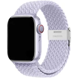 Braided Nylon Strap for Apple Watch - Vibrant and Durable Bracelet (Mist purple)