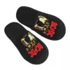 Custom Vintage Rock AC DC Guest Slippers for Bathroom Women Heavy Metal Music Band House Slipper 1