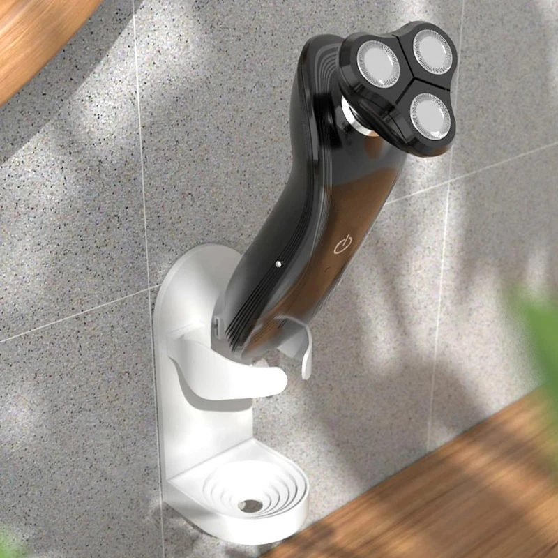 Razor Holder Electric Shaver Razor Wall-Mounted Traceless Toothbrush Stand Rack Space Saving Bathroom Accessories
