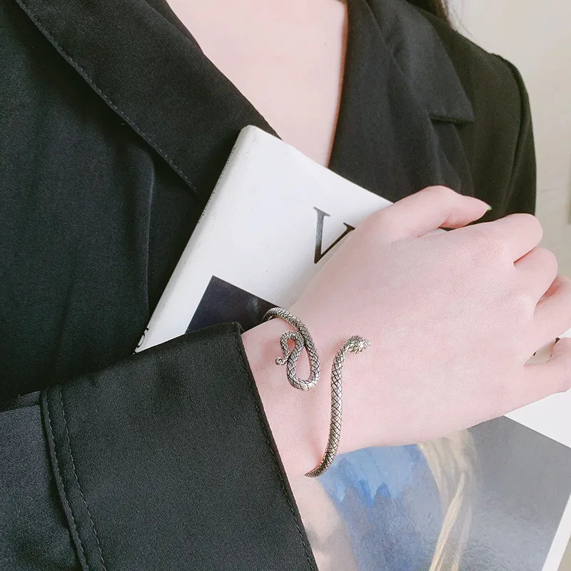 Snake Bangle Bracelet 925 Sterling Silver for Women