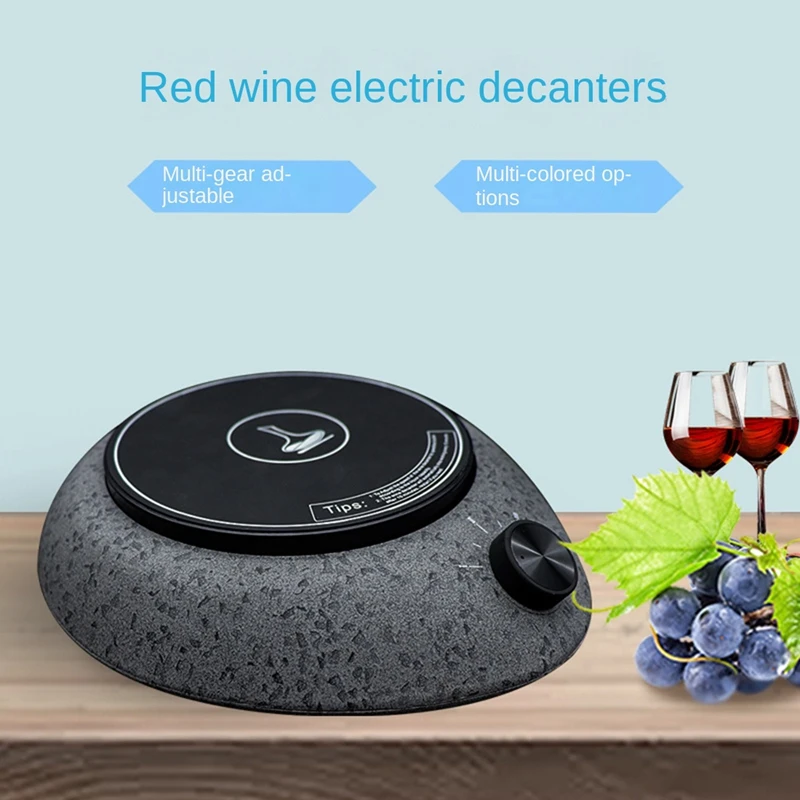 Electric Wine Aerator Base Auto-Rotation And Shaking Decanter Base Fast Decanting Adjustable Speed