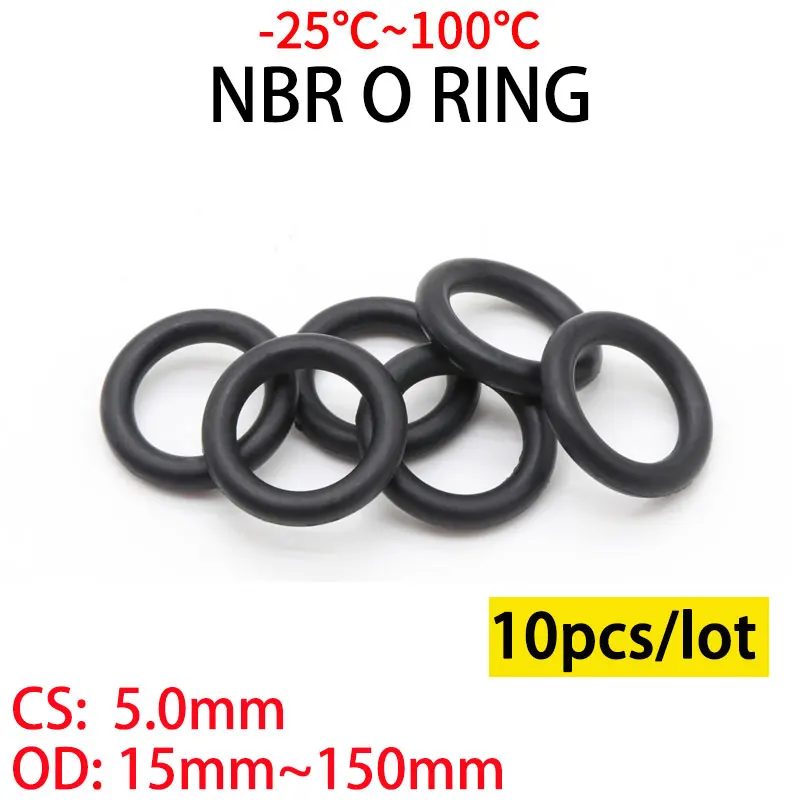 Tanio 10 sztuk NBR O uszczelka pierścienia uszczelniającego CS 5mm OD 15 sklep