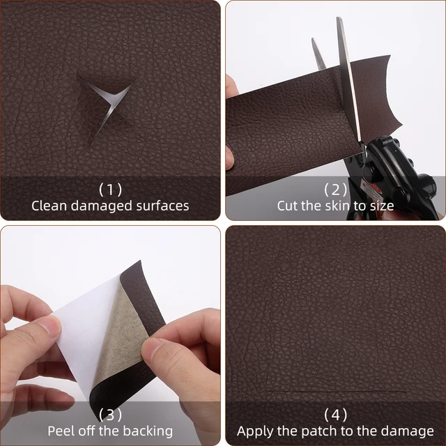 50x137CM Self Adhesive PU Leather Fabric Patch Car Seat Sofa Repairing Patches Stick-On Leather PU Fabrics Stickers Patches 2