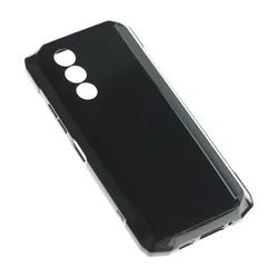 Transparent Black Silicone Soft Protective Phone Case for Doogee Blade 10 Power (Black)