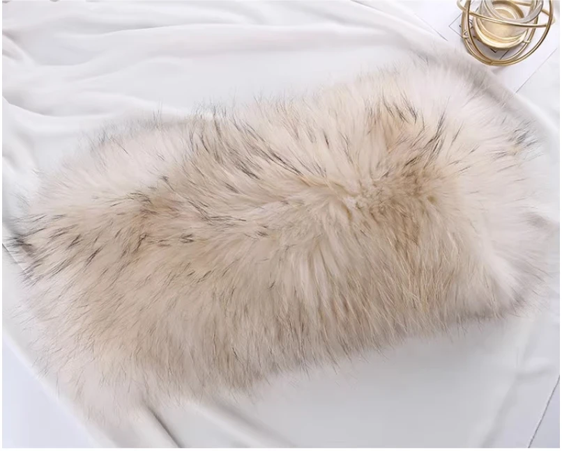Neue Frauen Natürliche Fuchs Pelz Schal Schal Weibliche Warme Gestrickte Hohe Elastische Wraps Schulter Wärmer – Detail 13