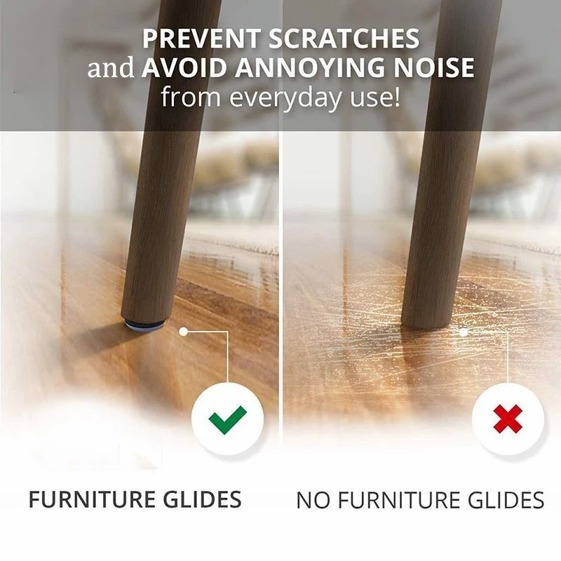 Furniture Glides With Screws Furniture Sliders Pads Table Chair Leg Mat Floor Protector 8PCS For Carpet Hardwood Hardware Tool furniture gliders furniture leg pads furniture foot pads rubber furniture feet pads furniture feet