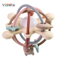 Hochet et anneau de dentition sensoriel, cloche de lit en Silicone, boule Montessori, jouets pour nouveau-nés, cadeau pour enfants, jeux de développement de 0 à 36 mois 1