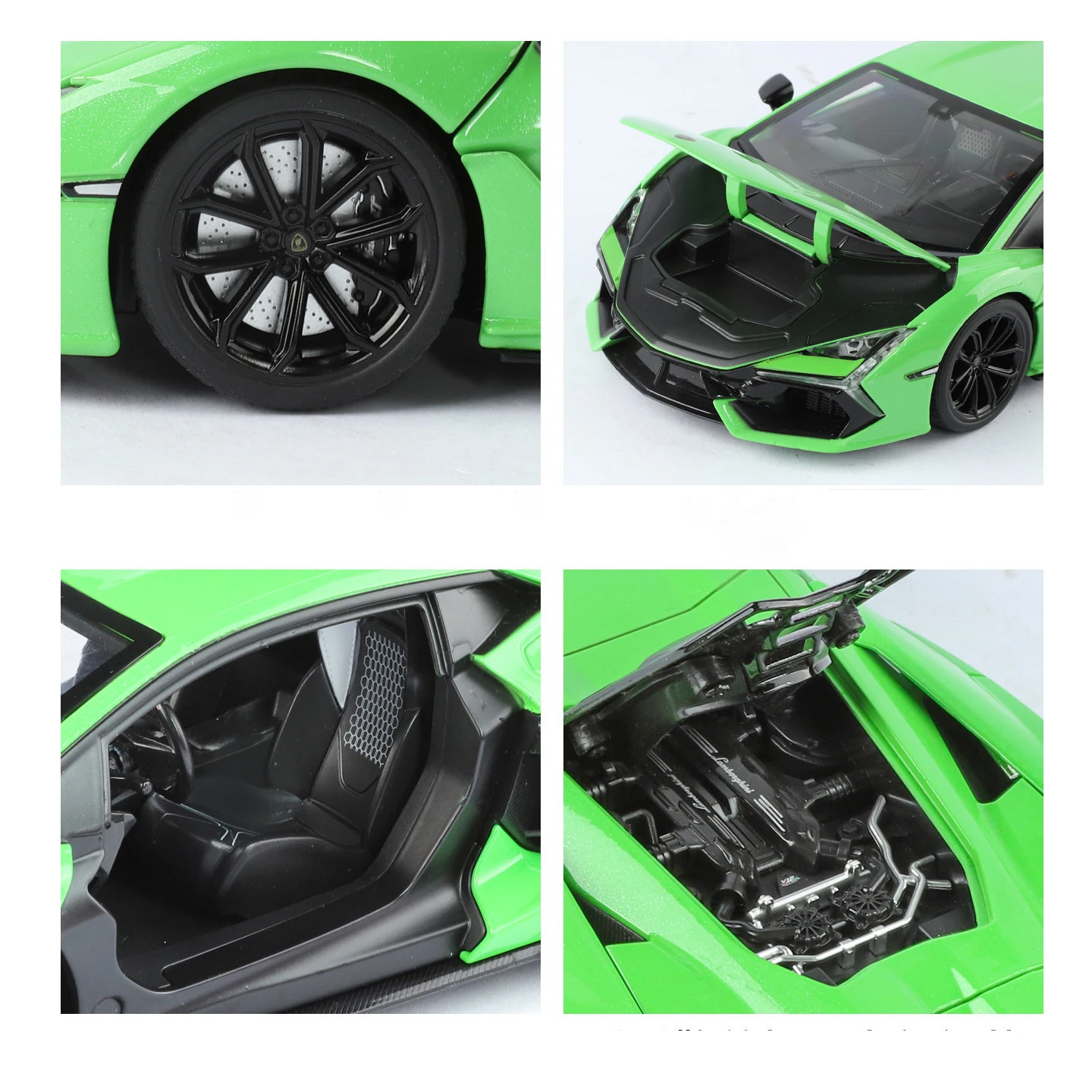 Voiture RC 1:18 Alliage - Modèle de Collection Vert ou Orange