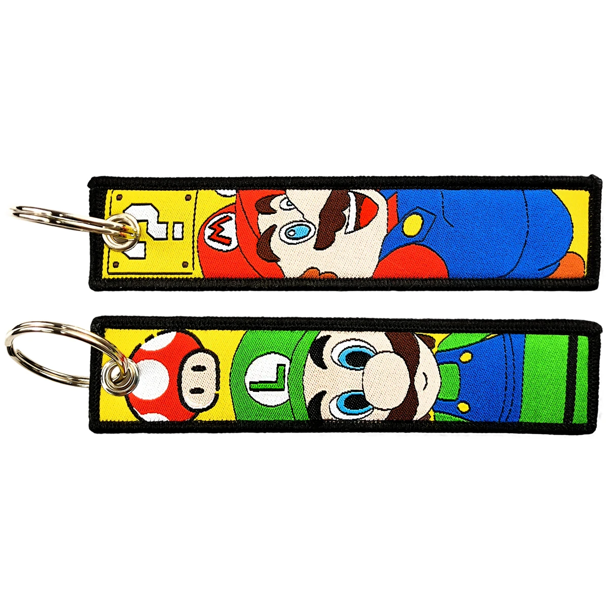 Embroidered Tag keys Car Keychains for Motorcycles Men Keyring Japanese Anime Women Men Novel Fashion Jewelry Accessories Gifts