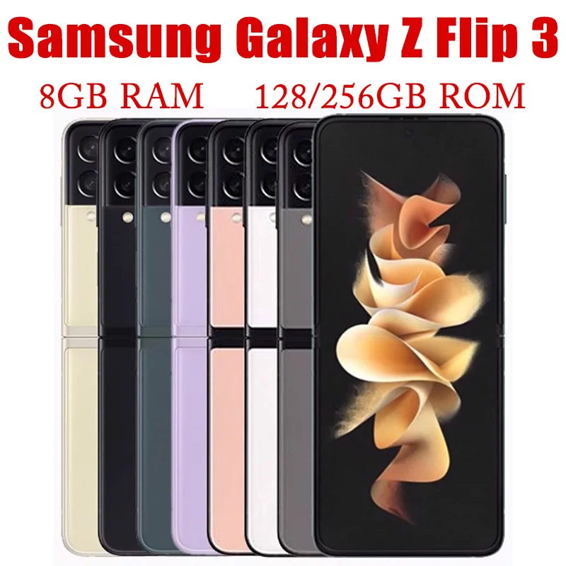 

Unlocked Samsung Galaxy Z Flip 3 Flip3 5G F711U1 6.7" RAM 8GB ROM 128/256GB NFC Snapdragon Original Phone Foldable Smartphone