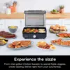 Griddle, 14’’, Electric Grill, For Steak, Burgers,Salmon,Veggies, and More, Nonstick, Dishwasher Safe,500F,Even Cooking, Silver 2