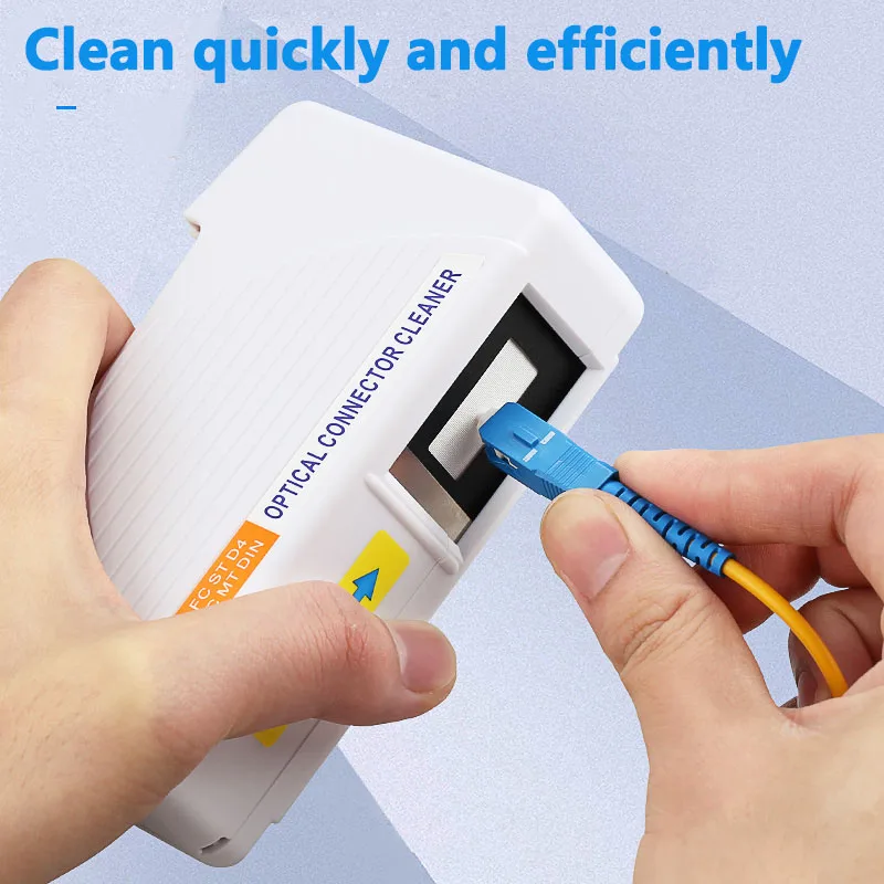 AUA-550 optical fiber end face cleaning box SC/FC/ST/LC connector wiping tool optical fiber flange adapter, pigtail cleaner