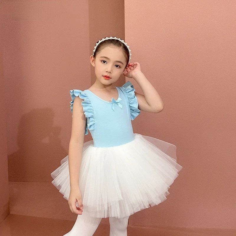 

Ballet Dress for Girls Gymnastics Leotards Dancewear Tutu Dance Skirt Outfit Child Party Dress Bodysuit for Dancing Performance