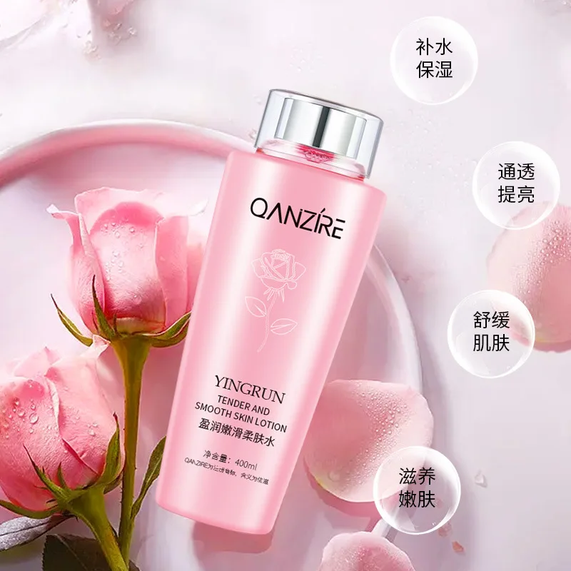 400ml Moisturizing Rose Pink Water Shrink Pores Oil Control Repair Dry Moisturizing Water Toner Face Skin Care Face Toner