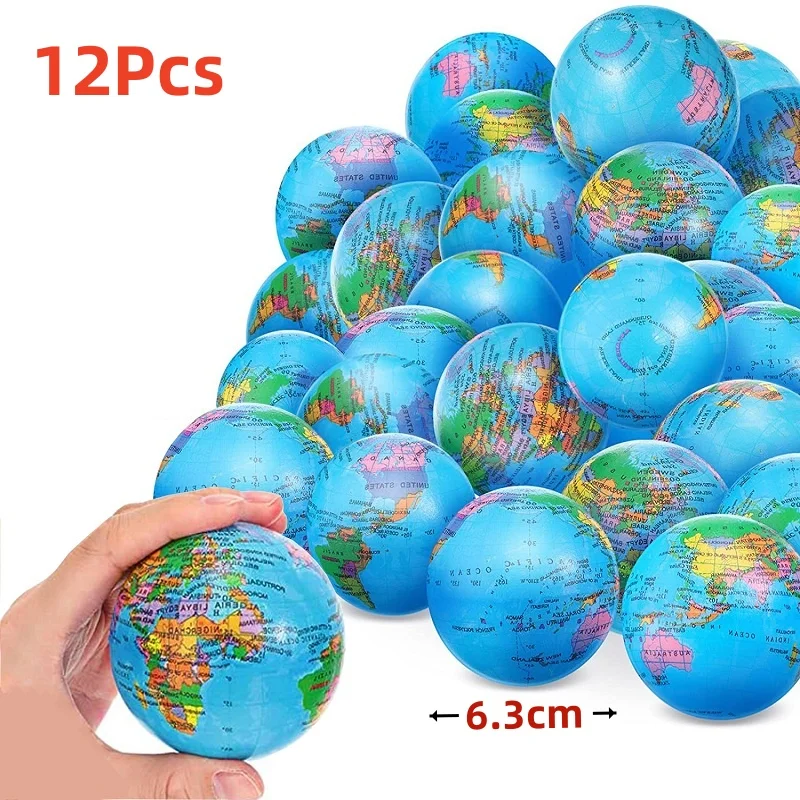 12 adet toprak sıkmak topları yumuşak köpük küre stres giderici sıkmak oyuncaklar el bilek egzersiz sünger oyuncak çocuklar için eğitim hediyeler