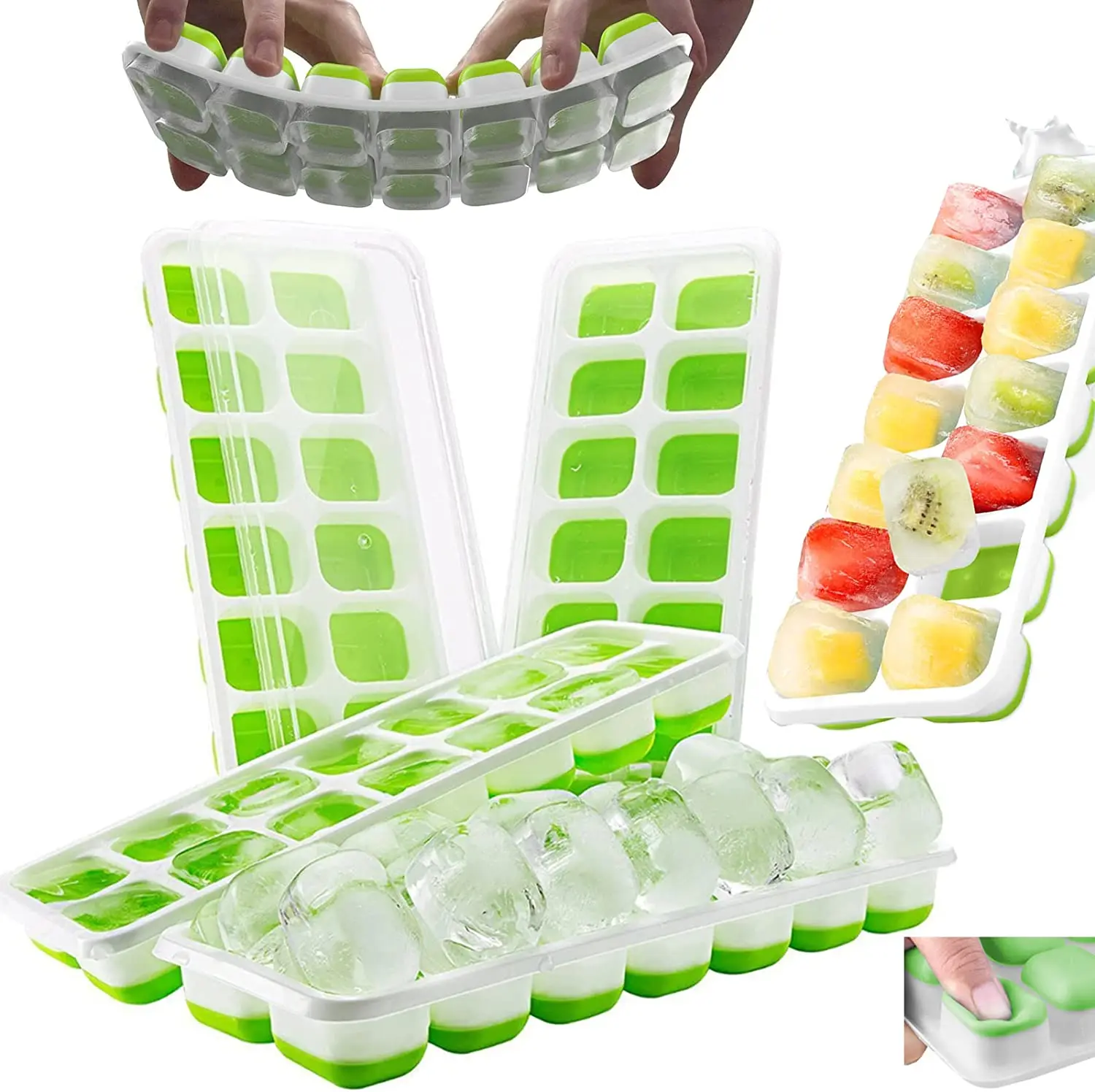 Dropship 1pc Silicone Ice Cube Tray With Lid Long Strip 10 Grid Cylindrical Ice  Tray Ice Making Mold Water Bottle Ice Cube Tray For Freezer to Sell Online  at a Lower Price