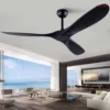 Big 60 Inch ABS Bland Ceiling Fan with LED DC Motor Remote Control ventiladores para casa 1