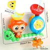 Baby Bath Toy Wall Sunction Cup Track Water Game Children Bathroom Monkey Caterpilla Bath Shower Toy for Children Birthday Gifts 6