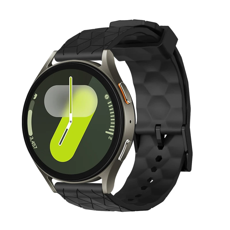 Silicone Football Pattern Sport Band, 20mm/22mm Strap