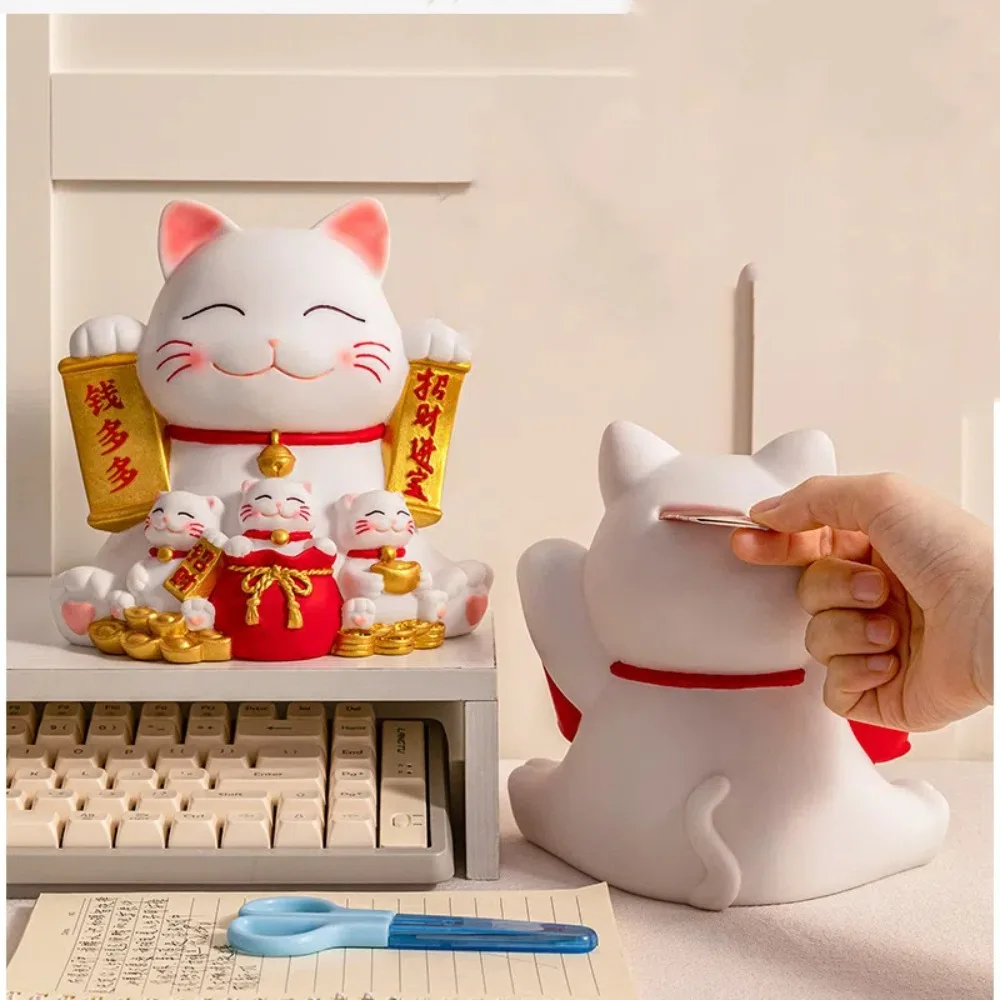 Savings Tank Lucky Cat Piggy Bank Good Symbolism Openable New Year Saving Box Decorative Cartoon Cartoon Money Boxes Kid Toy