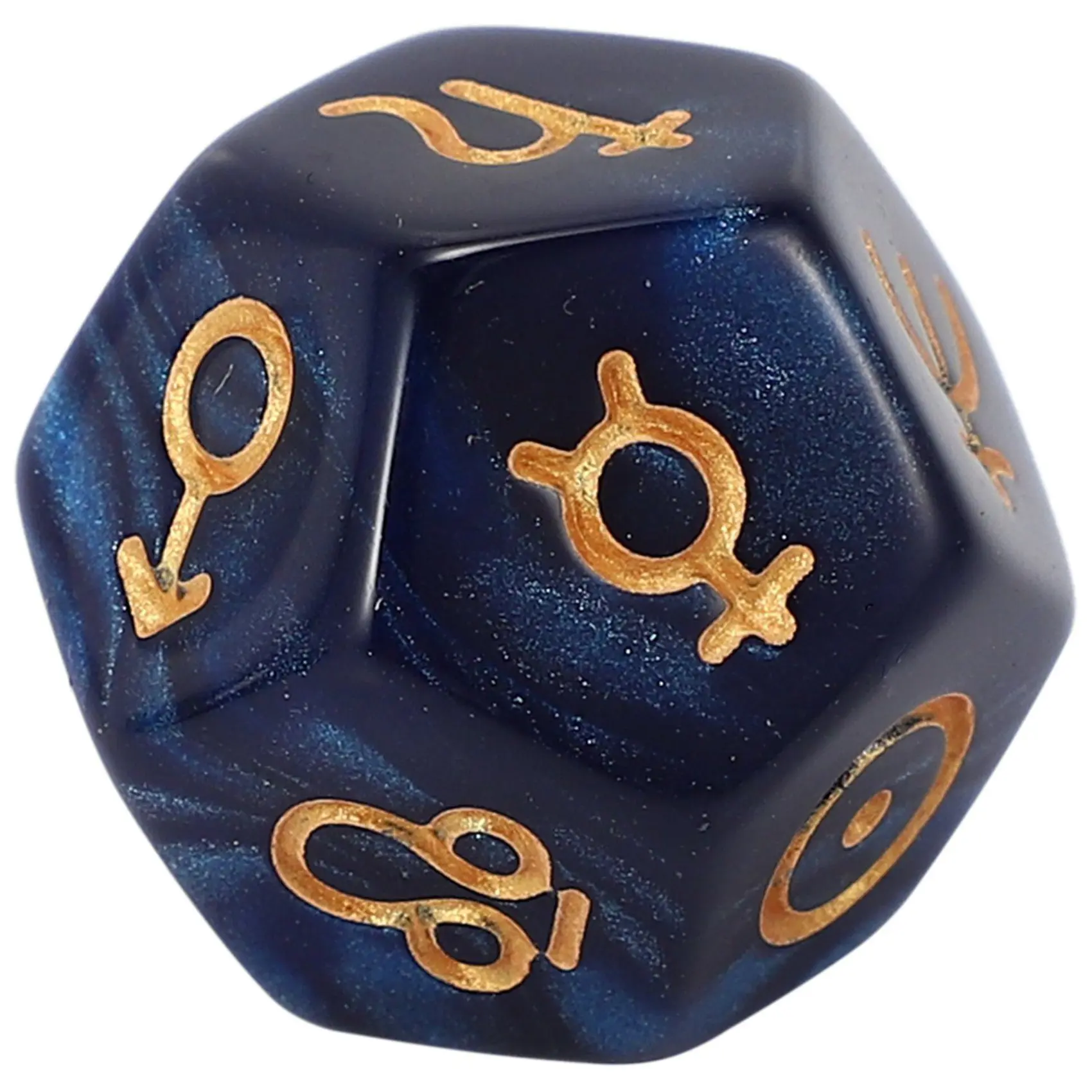 BAAU 36Pcs Pearl 12-Sided Astrology Zodiac Signs Dice for Constellation Divination Toys Multi Sided Dice Type A