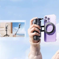 Mini Magnetic Selfie Stick For Magsafe Tripod Phone Stand With Detachable Remote Control For iPhone 17 16 15 14 13 12 Pro Max