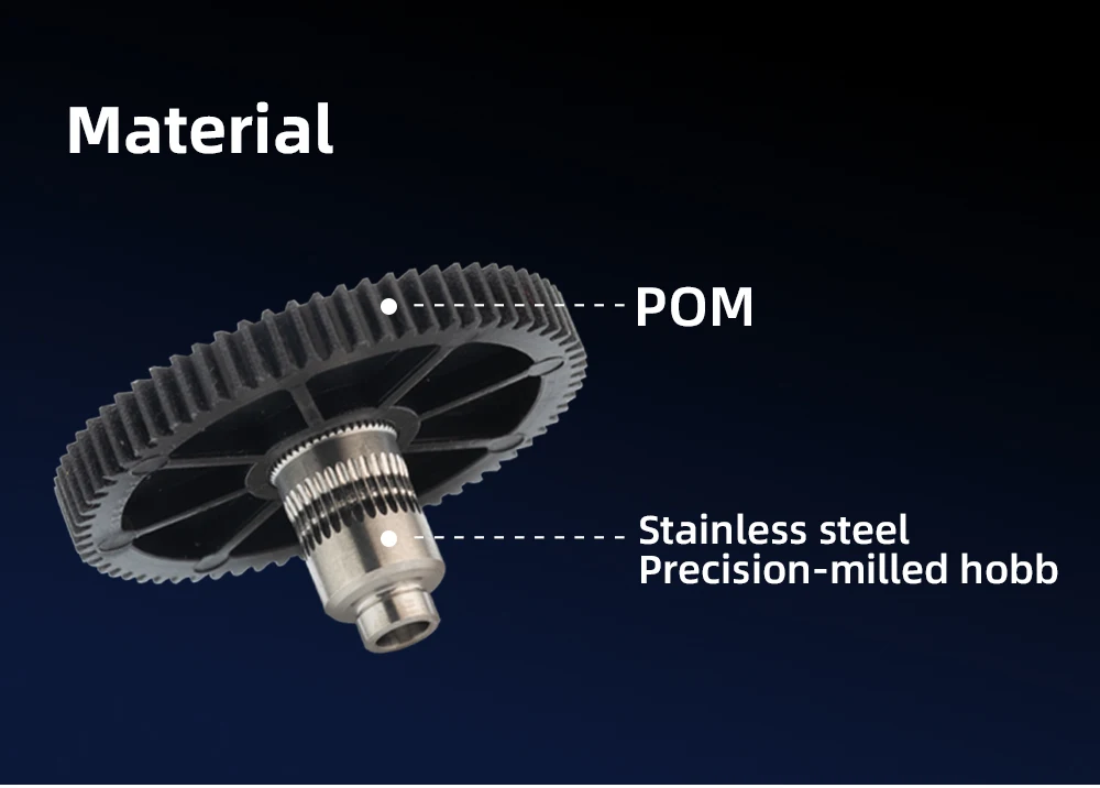 C Trianglelab Tatan Extruder Edelstahl Präzisionsgefräster Hobb hochwertiger Tatan Extruder neues Metallgetriebe Hobb Extruder Gear – Detail 12