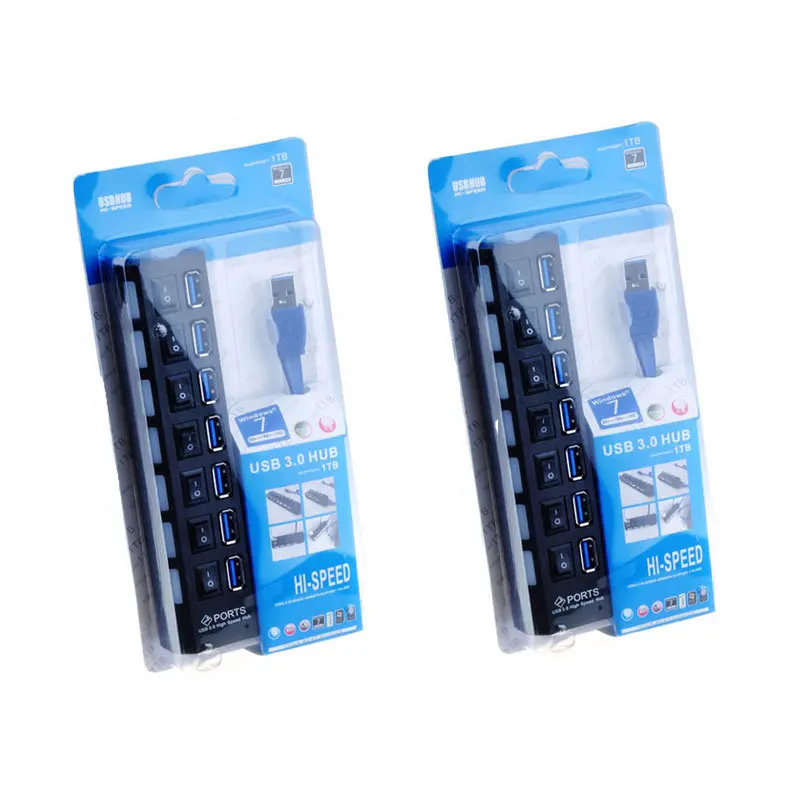 Ultra-Fast 7-Port USB 3.0 Hub with Individual Power Control