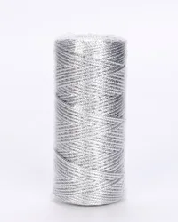 Decorative Metallic Rope for Crafting and Home Decor - 100m 1.5mm (A silver)