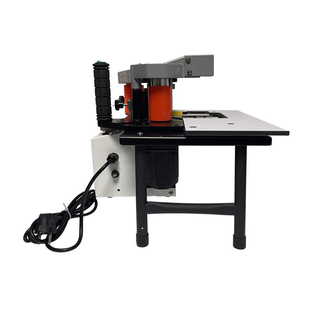 Portable Woodworking Edge Banding Machine Small Wood Straight Curve Edge Bander Equipment 220V 1200W Double Side Gluing For PVC,edge banding machine