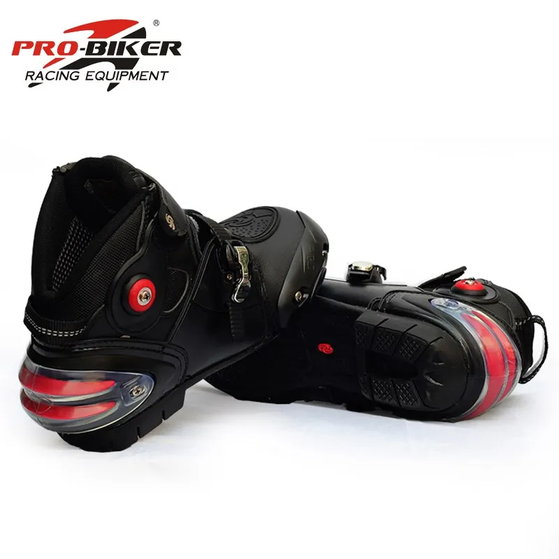 Microfiber Leather Motorcycle Short Boots Professional moto shoes Racing bota motociclista Motorcycle Boots motorcycle boots