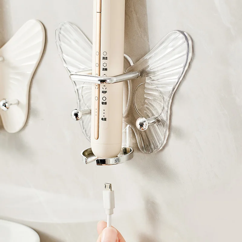 Toothbrush Holder Multi-functional Storage Rack Light Luxury Bathroom Perforation-free Wall Hanging Toothbrush Storage Rack