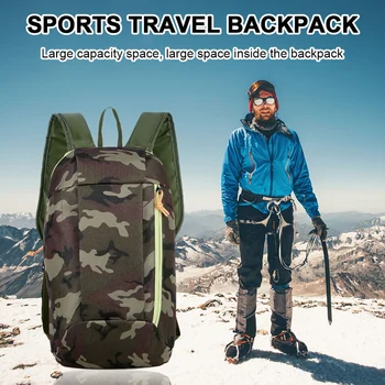 Zaino da Ciclismo Outdoor per Uomo e Donna, Leggero in Tessuto Oxford, Borsa Sportiva per Escursionismo e Jogging, Zaino Casual Mimetico per il Tempo Libero
