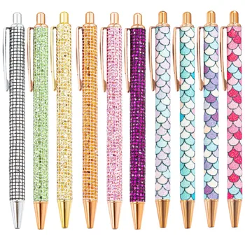 1-6 Piece Metal Luxury Ballpoint Pen Cute Wedding Rose Gold Stationery School Office Supply Pen