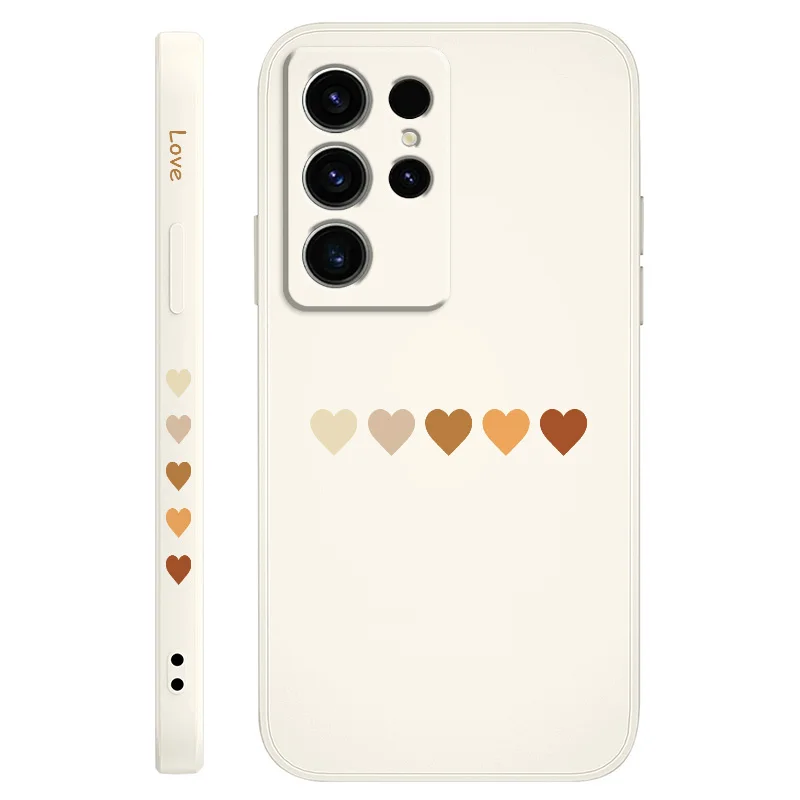Gradient Heart Silicone Phone Case Cover