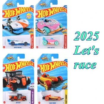 2025 Original Hot Wheels Car Let's Race Boys Toys 1/64 Diecast Super Twin Mill Donut Drifter Street Shrieker Rodger Dodge Wiener