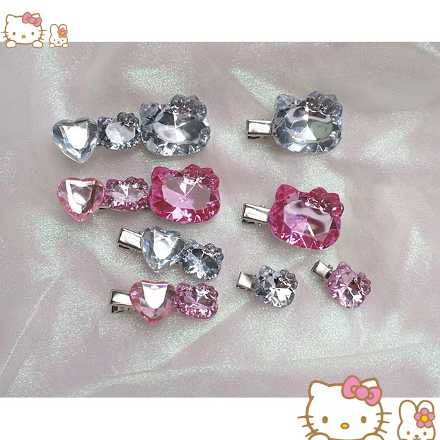 Kawaii Y2K Hello Kitty шпильки для волос девушек милые аксессуары ювелирные изделия