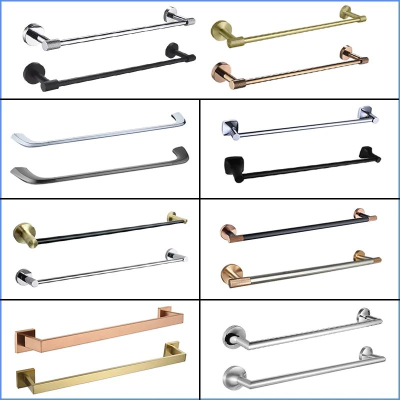 Towel Rack Towel Hanger Bath Holder Wall Hanging Bars Stainless Steel Bathroom Shelf Kitchen Cloth Rack