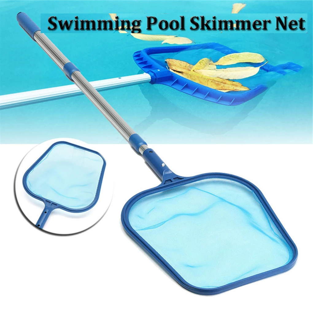 Swimming Pool Net Scoop Leaf Rake Spa Pool Mesh Skimmer Telescopic Pole Pond Cleaning Tools