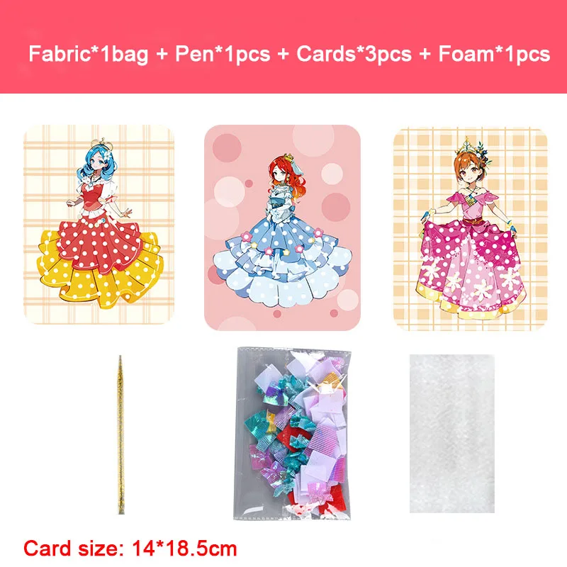 DIY Dress-Up Princess and Peacock Poke Art Craft Kit