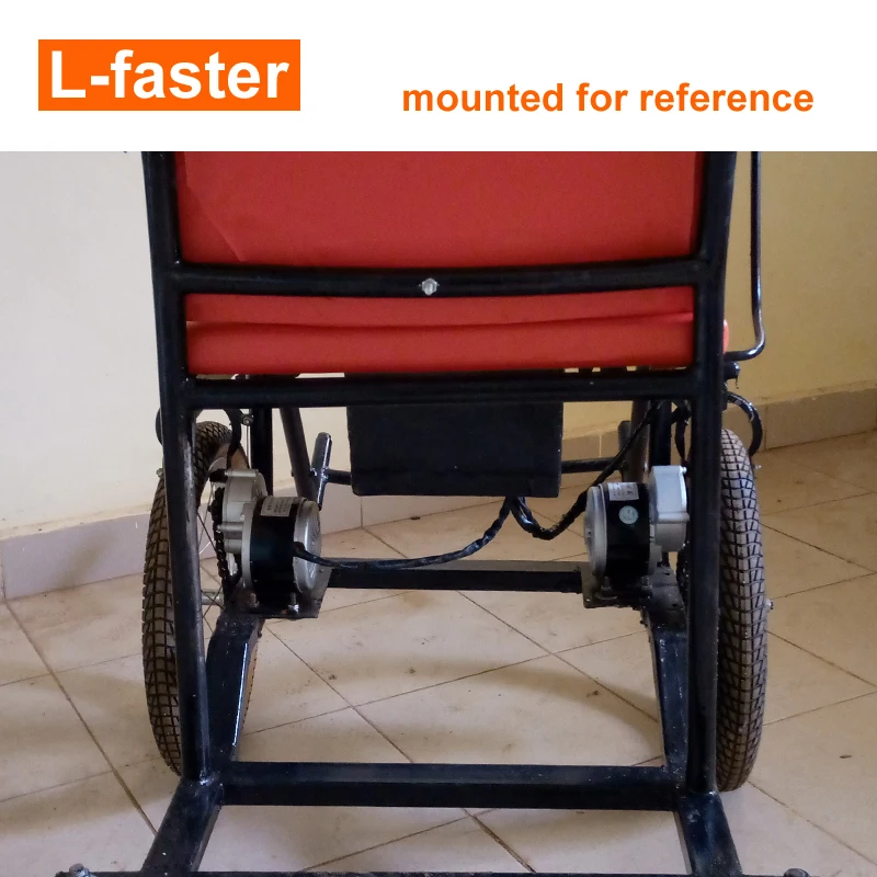 Electric Wheelchair Conversion Kit Slow Joystick Controller 25T Sprocket Dual Drive Brush Gear Motor 24V 700W