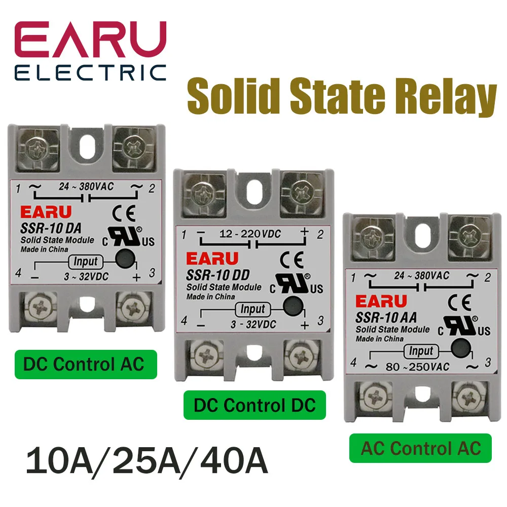 

SSR-25DA SSR-40DA SSR-25AA SSR-40AA SSR-40DD SSR 10A 25A 40A DD DA AA Solid State Relay Module for PID Temperature Control